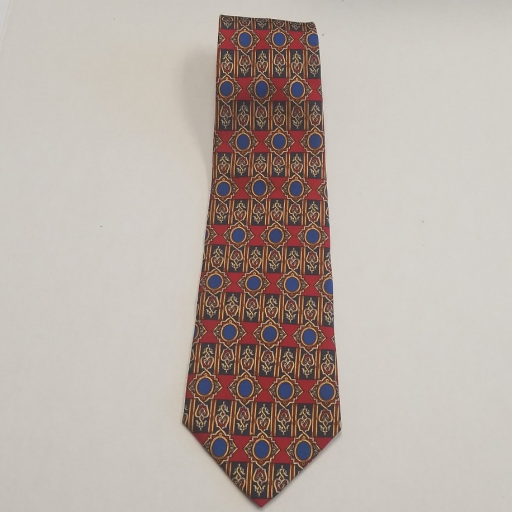 Christian Dior Mens 100% Silk Tie Multicolored 56"